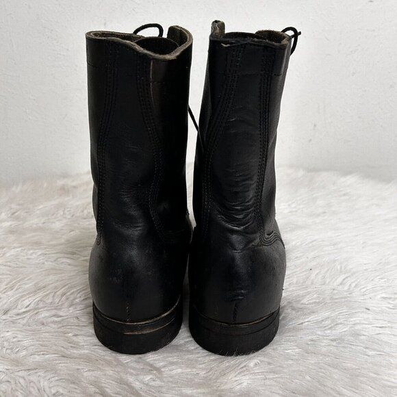 Biltrite ANSI Vintage Z41-1991-75 Black Leather Combat Boots Steel Toe Size 10